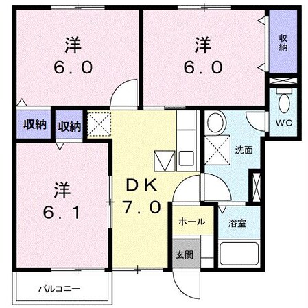 ハッピースクエアーⅡの物件間取画像